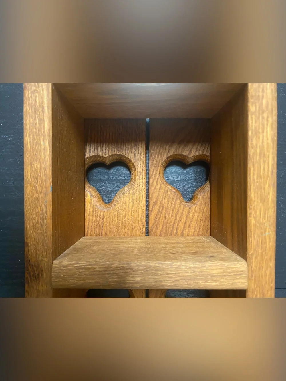 Wooden Vintage Folding Heart Display Shelves